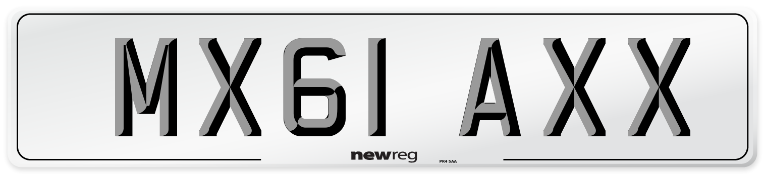 MX61 AXX Number Plate from New Reg